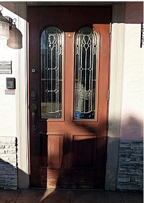 スエーデン玄関ドア塗り替え、杉並区、工事前