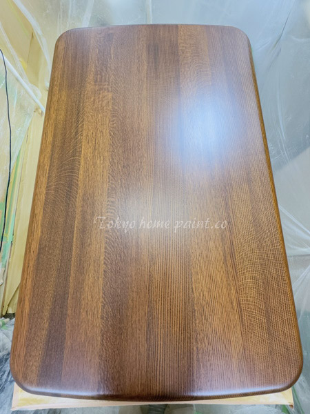 テーブル塗装 ・世田谷区・ウレタン仕上げ