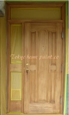 ヤマハ玄関ドア再塗装、14