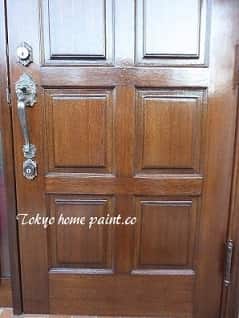 ヤマハ玄関ドア再塗装9