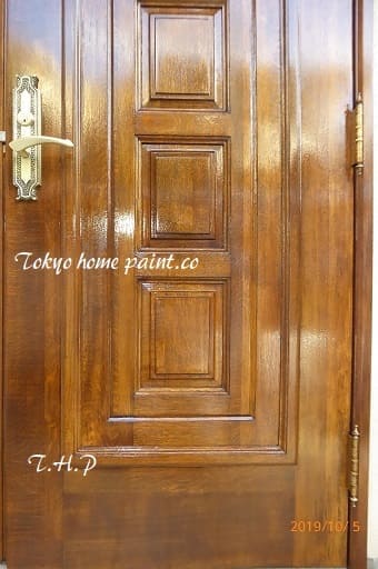 ヤマハ製玄関ドア塗装.15