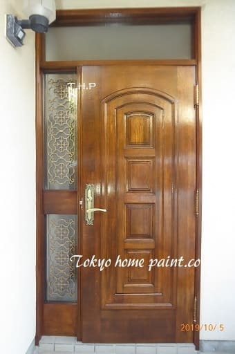 ヤマハ製玄関ドア塗装.17